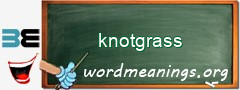 WordMeaning blackboard for knotgrass